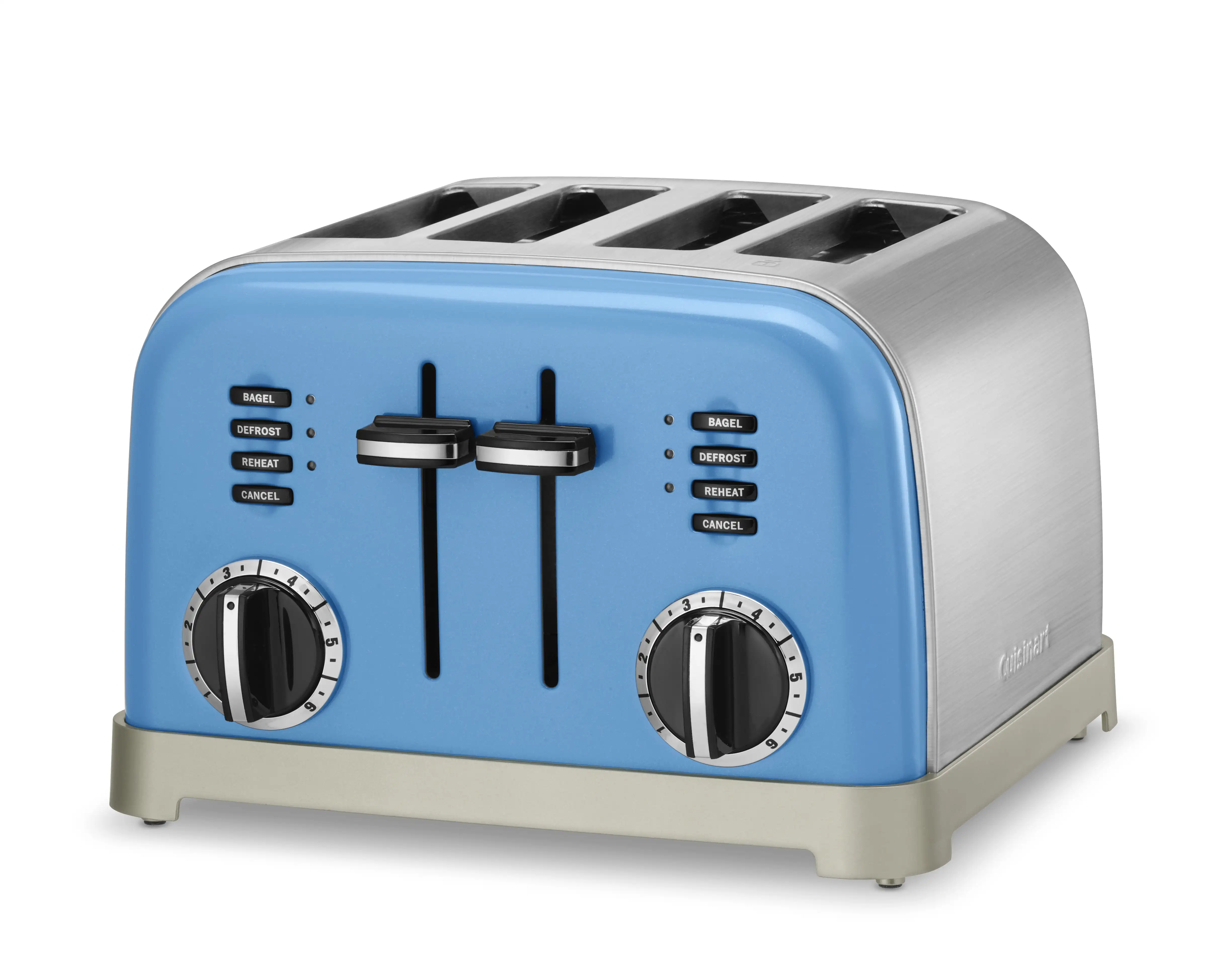 kitchen bread grill CPT-180RSB 4-Slice Metal Classic Toaster, Blue Toasting Machine
