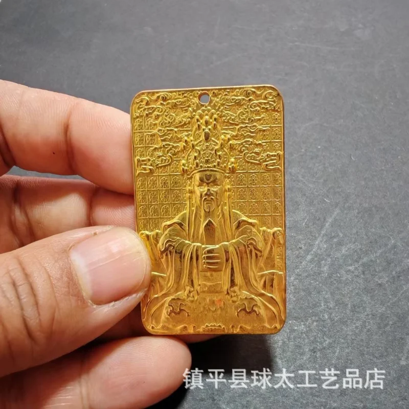 Латунный однотонный кулон Wutai Mountain Wuye ожерелье трехмерный рельефный портрет