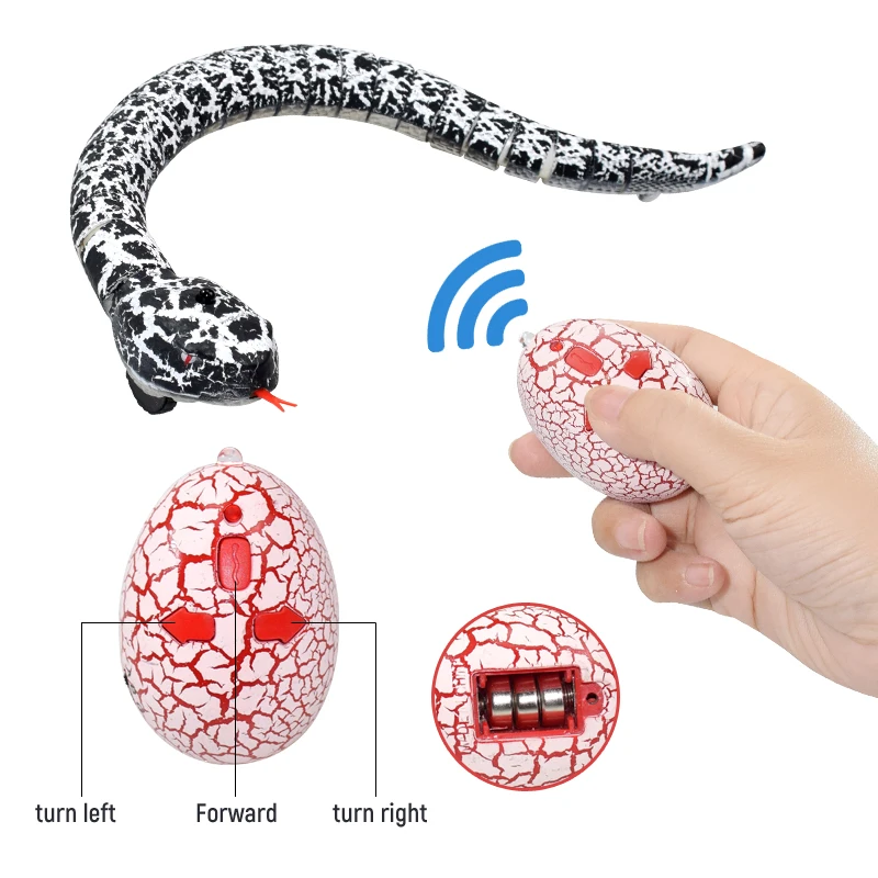 Remote Control Snake And Egg Rattlesnake Animal Trick Terrifying Mischief Toys Rechargeable Funny Joke Gift For Children