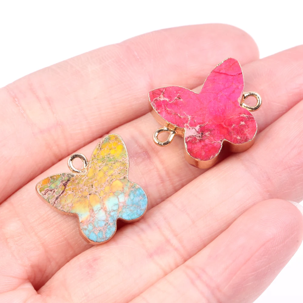 Натуральная бабочка Красочные Подвески в морском стиле для ювелирных изделий