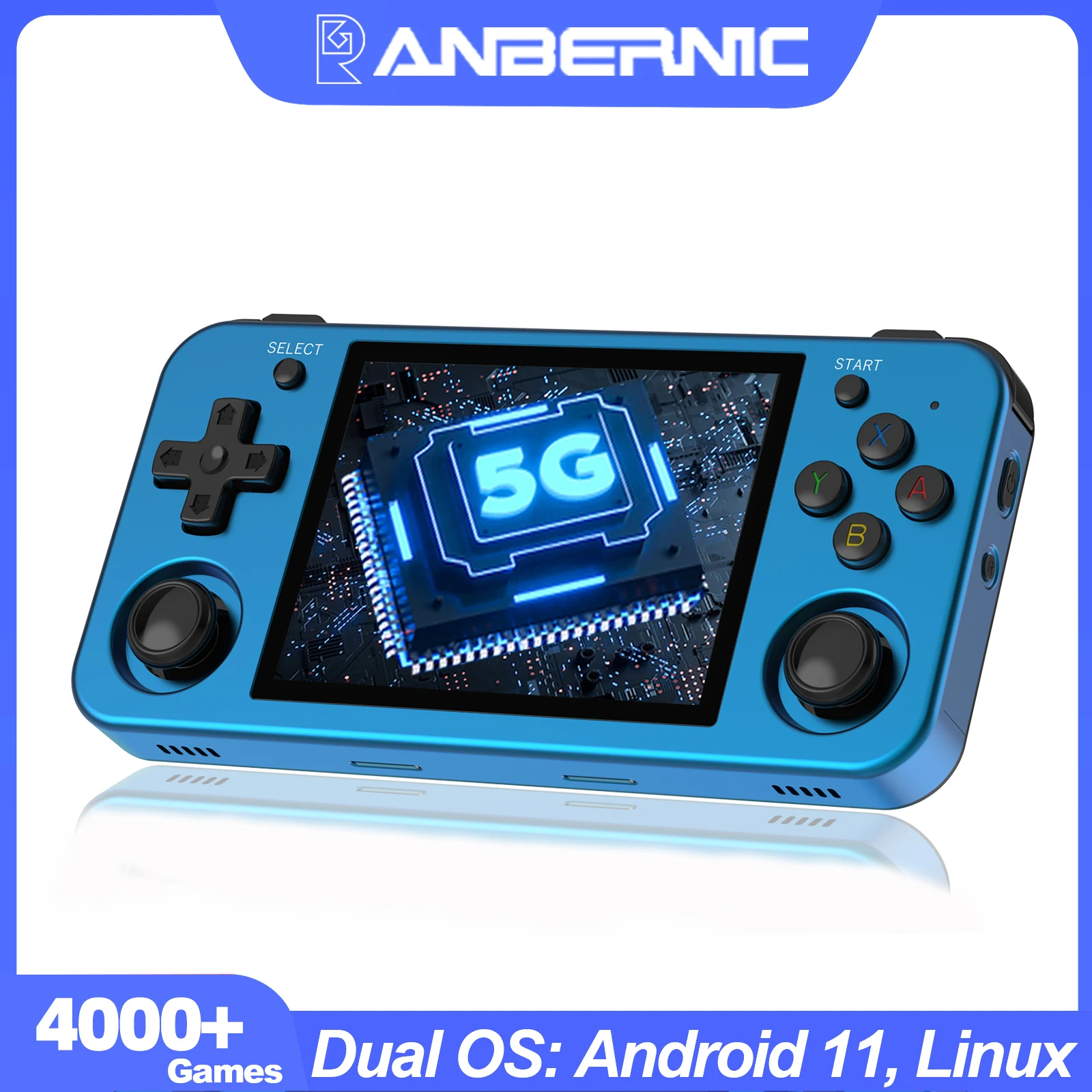 ANBERNIC RG353M RG353P Handheld Game Console 3.5-inch IPS Touch Screen RK3566 Chip Android 11 Linux Retro Video Player 4000+Game
