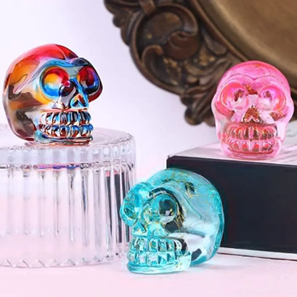 

Crystal Skull Statues Mini Carving Skull Skeleton Figurines Healing Stone Statue Quartz Sculptures Figurine Sculpture Ornament