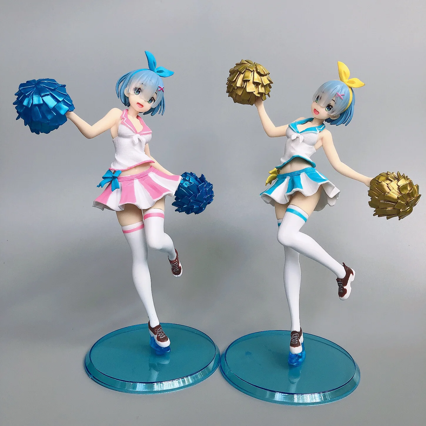 

Boxed 23CM Anime Re Life in a different world from zero Cheerleading Rem Ram Action figure PVC Model toys Doll Ornaments gifts