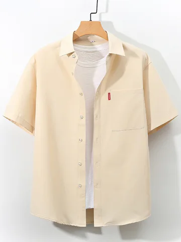 Рубашка-поло URSPORTTECH мужская с коротким рукавом, свободная Повседневная Блузка, большие размеры, лето 2024