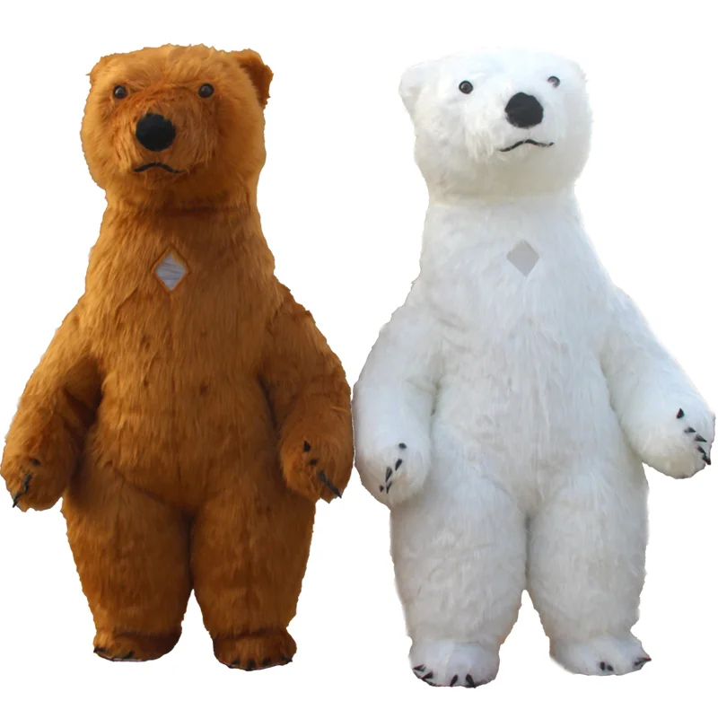 Гигантский надувной костюм талисмана белого медведя 2 м/2 6 м/3 м для взрослых