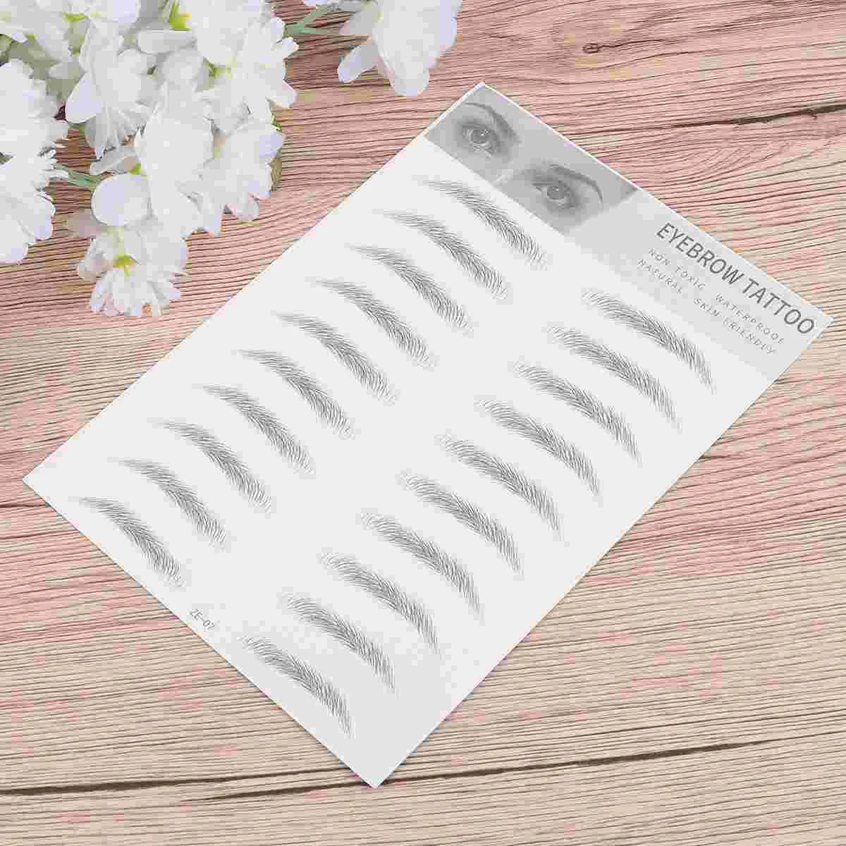 

Eyebrowstickers Eyebrows Artificial Stencils Shape Sticker Natural 3D Brow 4D Hairwaterproof Shaping