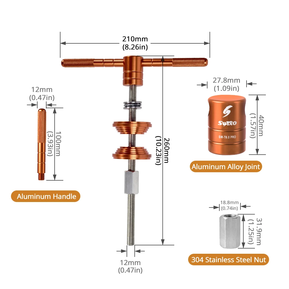 

Нажимной инструмент для ремонта велосипедной гарнитуры SWTXO