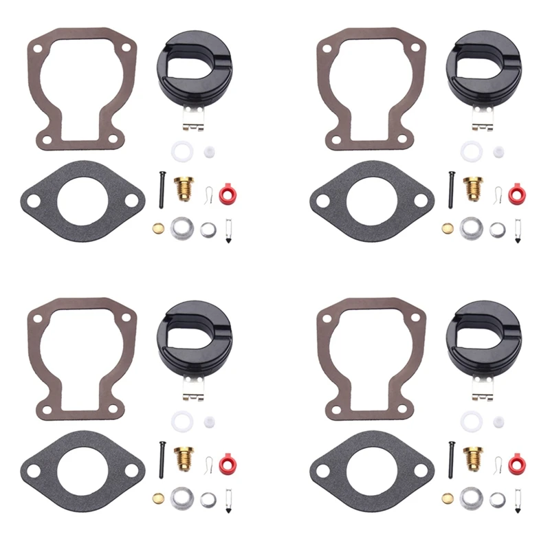 

4X Carburetor Repair Kit With FLOAT 4-15 PS For Johnson Evinrude 398453 Repair