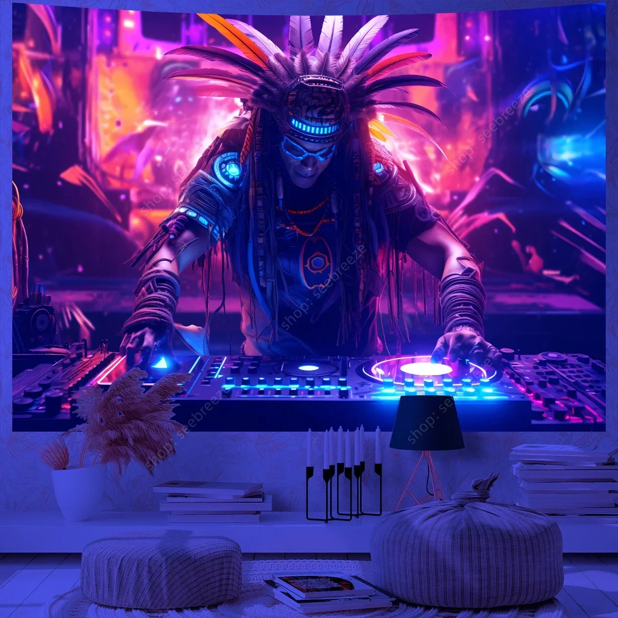 

Полиэстер гобелен Hippie Cartoon Character