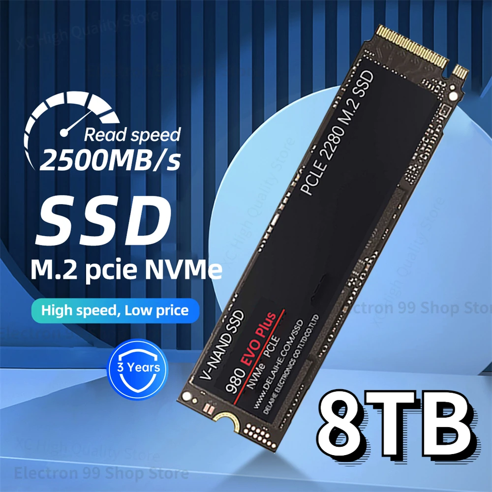 

2023 980 Evo Plus 8TB 980 PRO M.2 SSD 500GB 1TB 2TB Nvme NGFF Pcie Internal Solid State Hard Drive Inch Laptop Desktop TLC PC