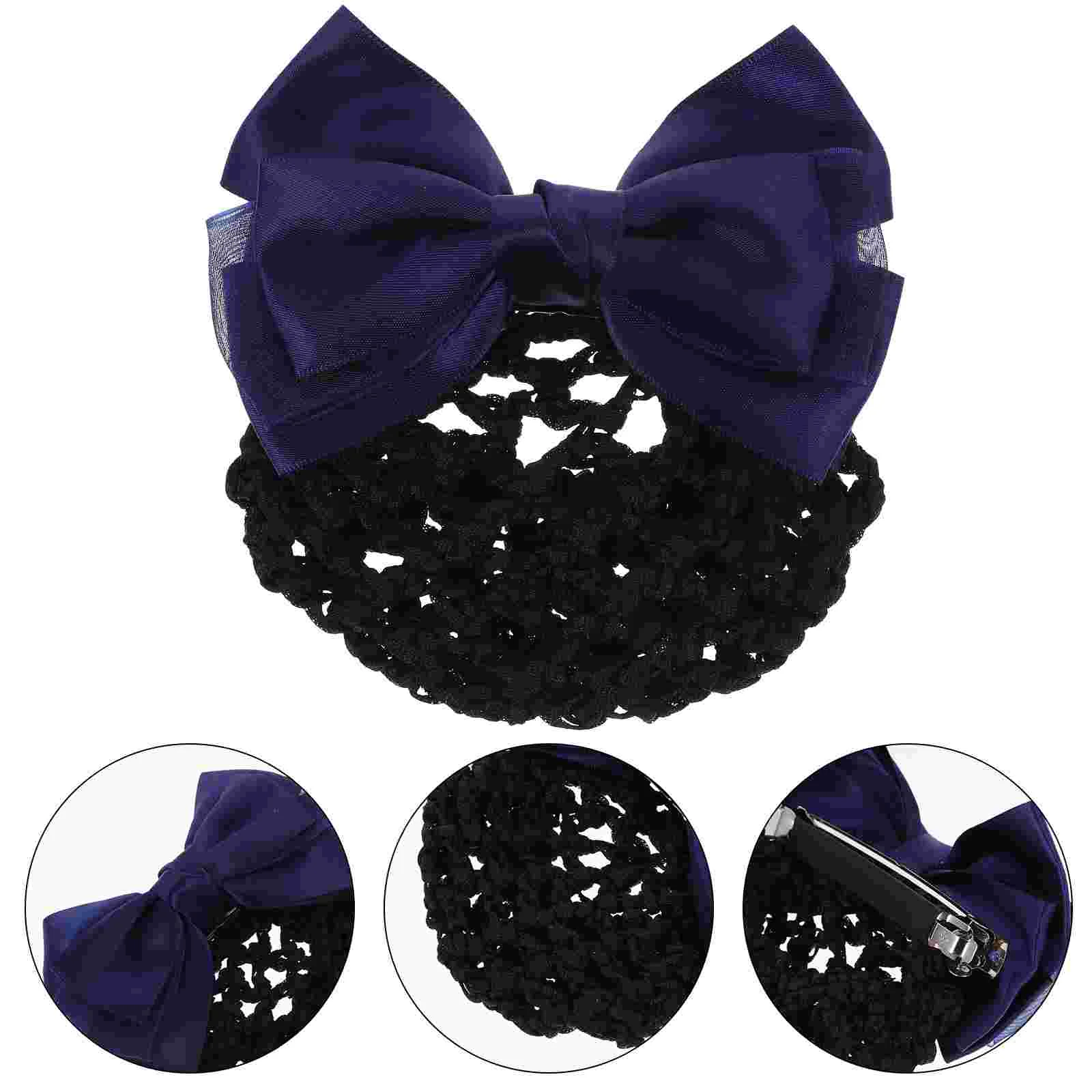 

2 Pcs Hair Net Bun Nets Ballet Accessories Women Bow Cover Fabric Buns Hairnet Women's
