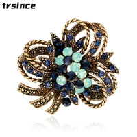 new irregular rhinestone flowers corsage hot selling retro brooch clothing and accessories