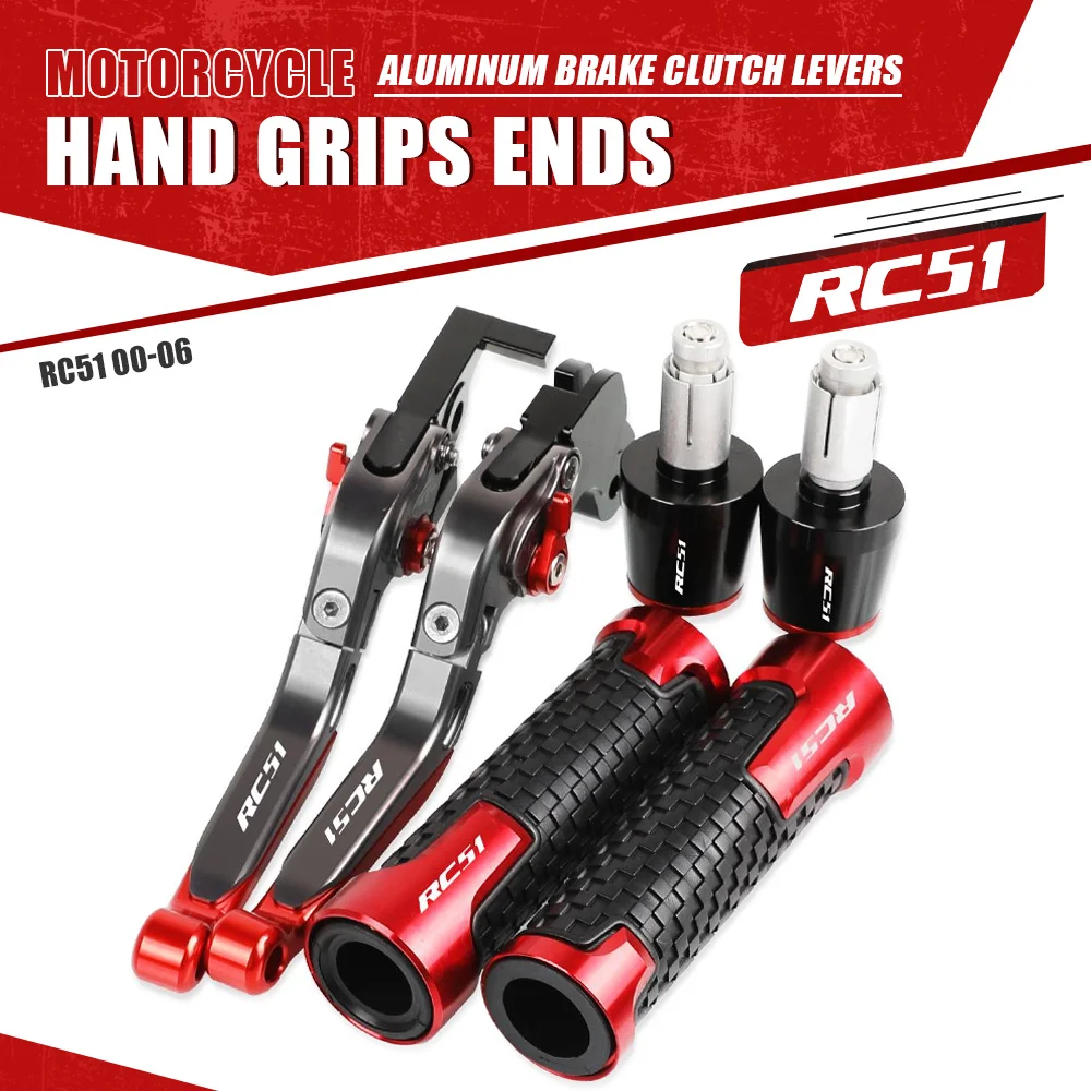 

RC 51 Motorcycle Aluminum Brake Clutch Levers Handlebar Hand Grips ends For HONDA RC51 2000 2001 2002 2003 2004 2005 2006