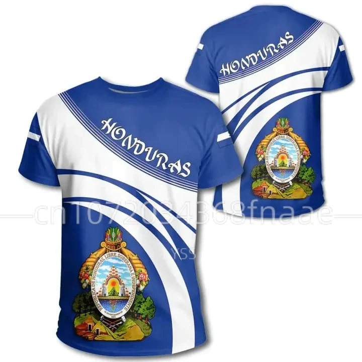 

2023 Honduras Flag Shirt Men Summer Honduras Emblem Printing Fashion Design Funny Soccer O Ncek Hrvatska Men's T-shirt