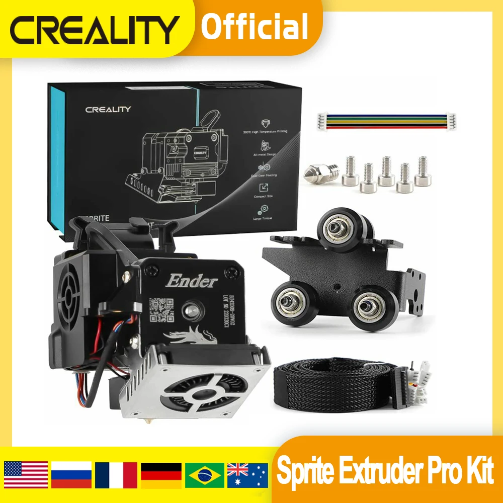 Extrusora padrão creality 3d/extrusora sprite pro kit para ender 3 s1/Ender-3 v2 Ender-3 pro Ender-3Max engrenagem dupla movimentação direta