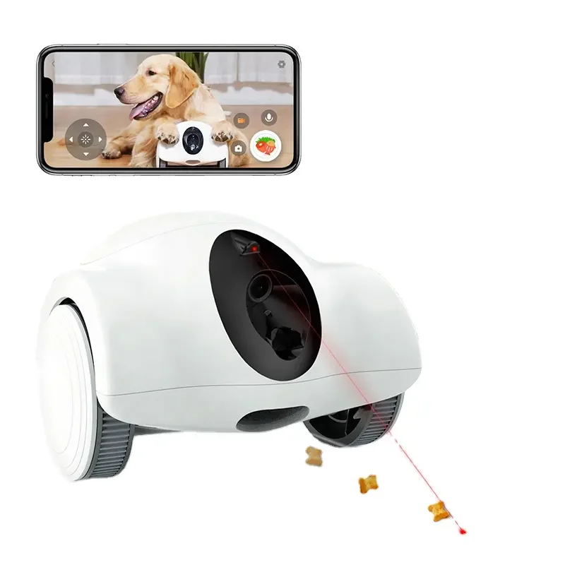 

Wifi Connection Pet Companion Laser Toy Food Treat Dispenser with Camera Cat Dog Toy