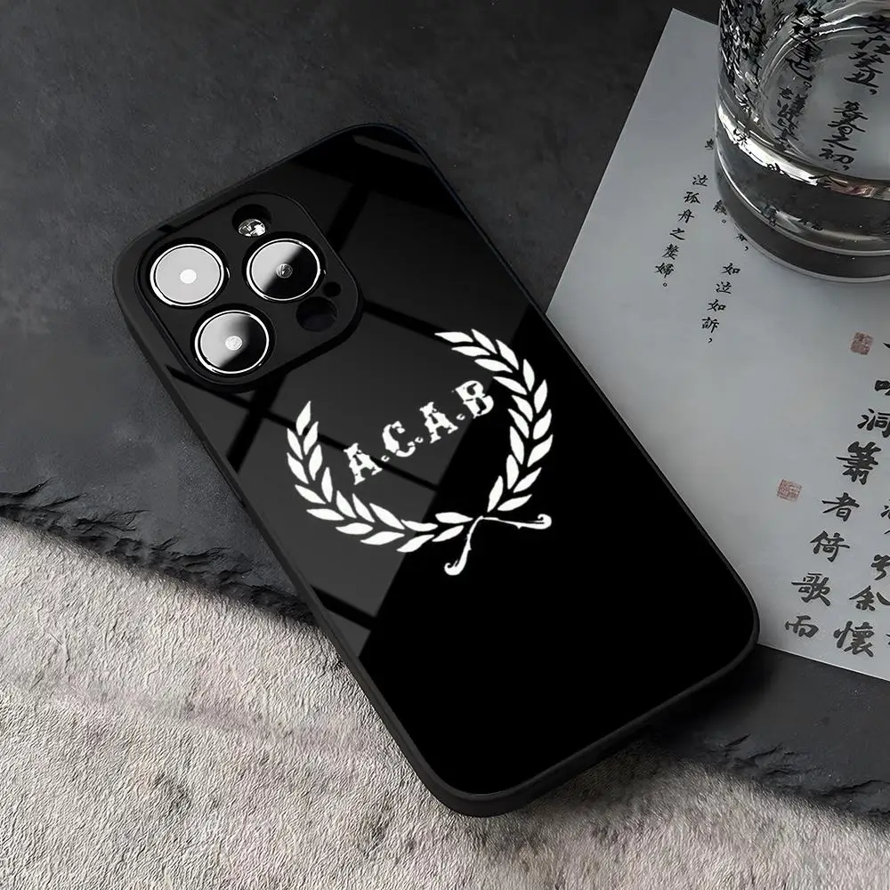 Фото Чехол для телефона Acab Ultras из закаленного стекла для iPhone 16 17 13 14 12 15 11 Pro Max Plus Mini X XR SE2020 Coque №1