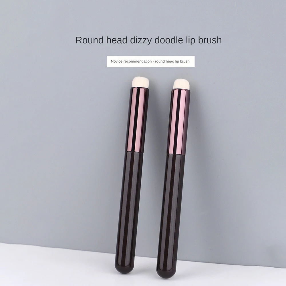 

1pc Round Head Lip Brush Makeup Brush Face Concealer Lipstick Lip Glaze Brush Skin-friendly Soft Not Eat Powder Beauty Tool