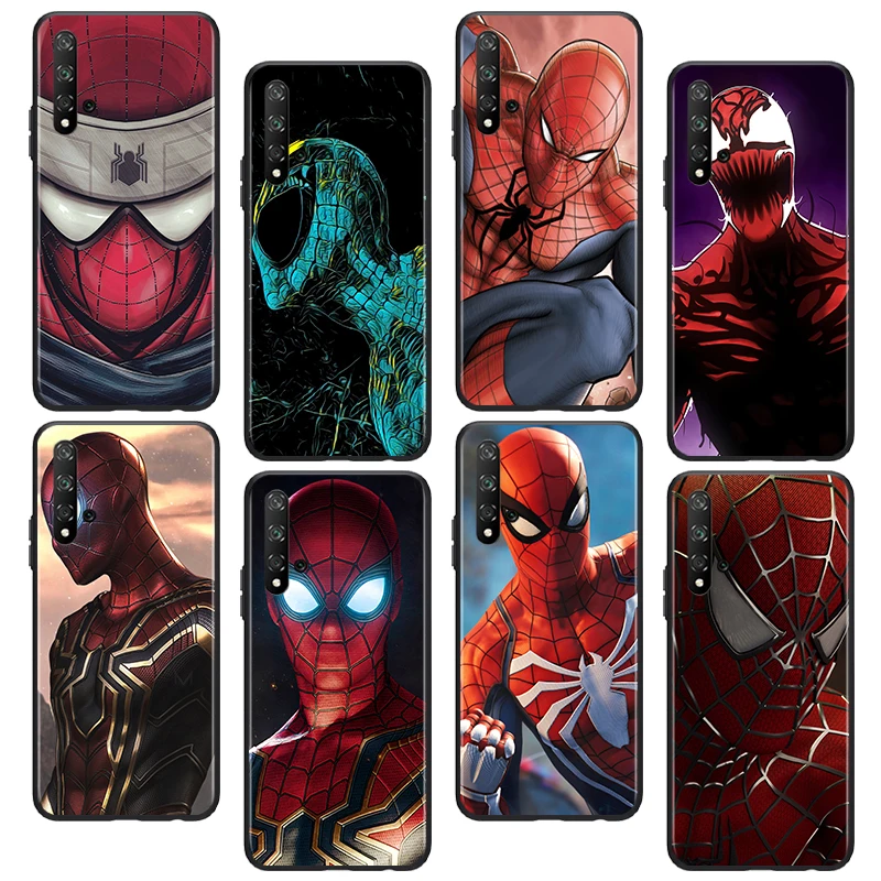 

Good looking spiderman For Huawei Honor 60 50 X30 30i 20 10 10i 10X 9X 9S 9C 9 8X 8A lite Pro SE Black Silicone Soft Phone Case