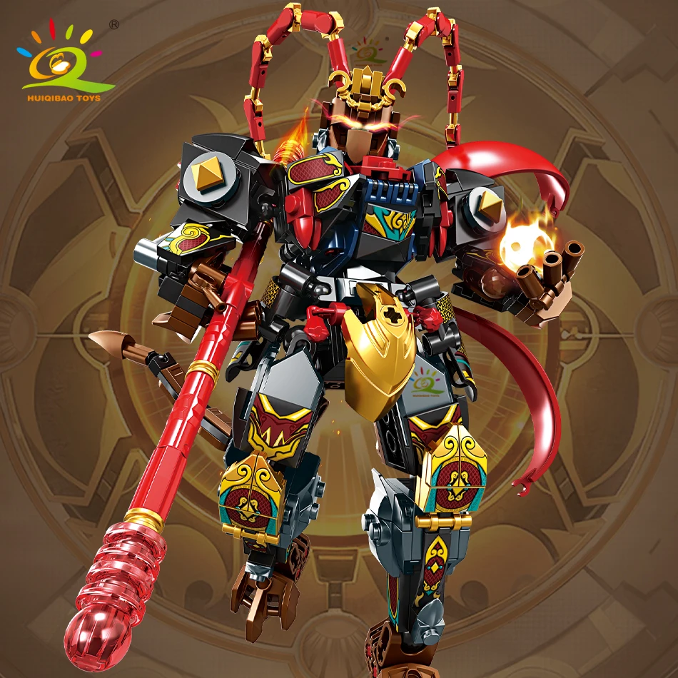 HUIQIBAO 397 Шт. Набор Строительных Блоков Black Myth Wukong Mech Сделай Сам Совместимый С Lego Для