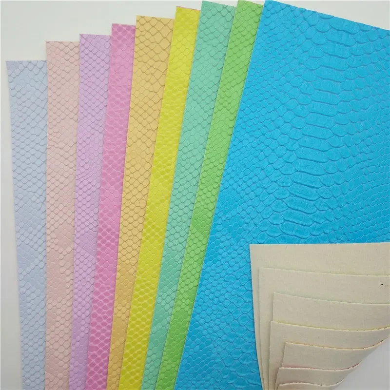 Amonglitter пастельные цвета синтетическая кожа змеиная тисненая искусственная