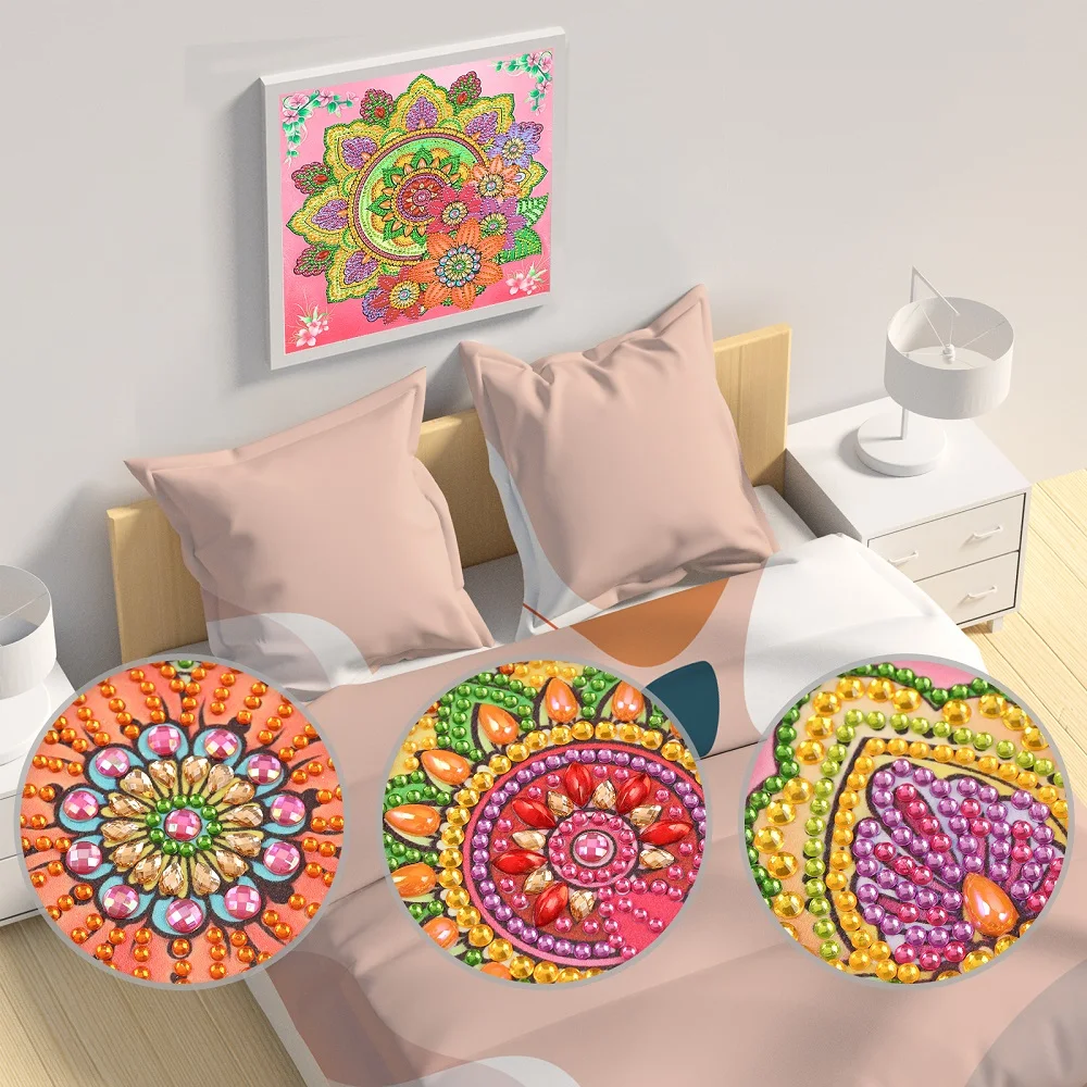 

Special Shaped Diamond Painting Flower Mandala 5D DIY Diamond Embroidery Art Kits Home Decor Rhinestone Cross Stitch Decoration