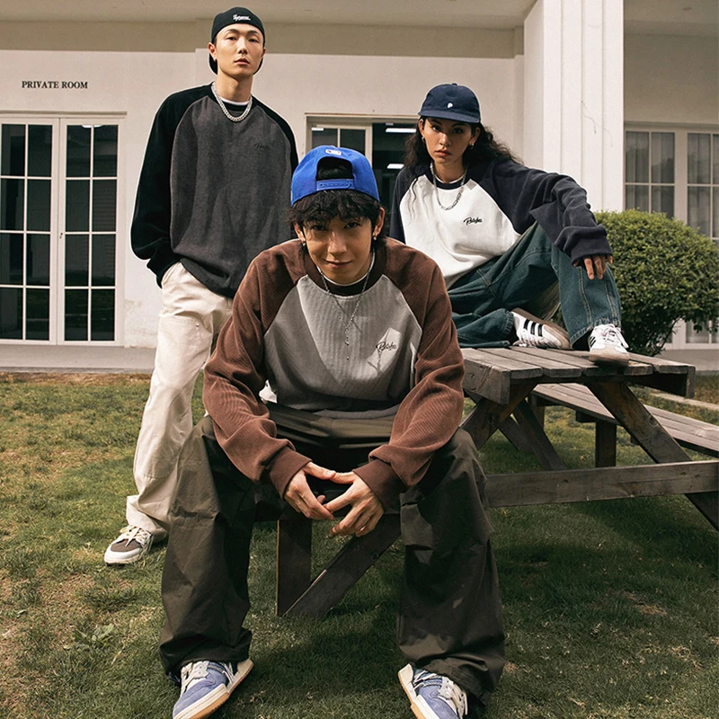 

Solid Color Sweater Men's Autumn Fashion Long Sleeve Japan Style Simple Basic Pullovers Women Unisex O-Neck Casual Loose Tops