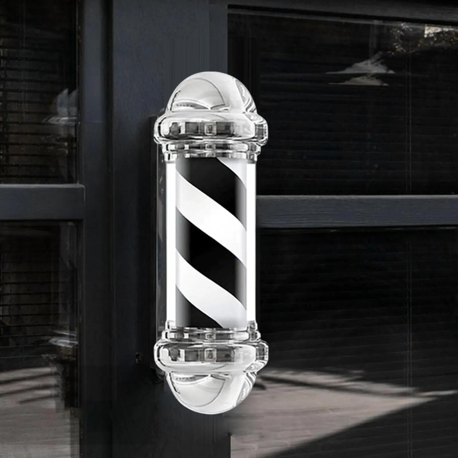 Парикмахерский столб с черно-белыми полосками экономит энергию настенный