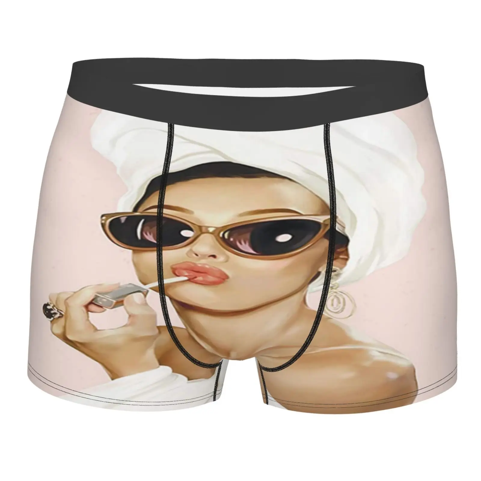 

Audrey Hepburn 142 Men's Panties Polyester Long Panties Panties High Waisted Women Mens Underwear Polyester Print Lift Set Men