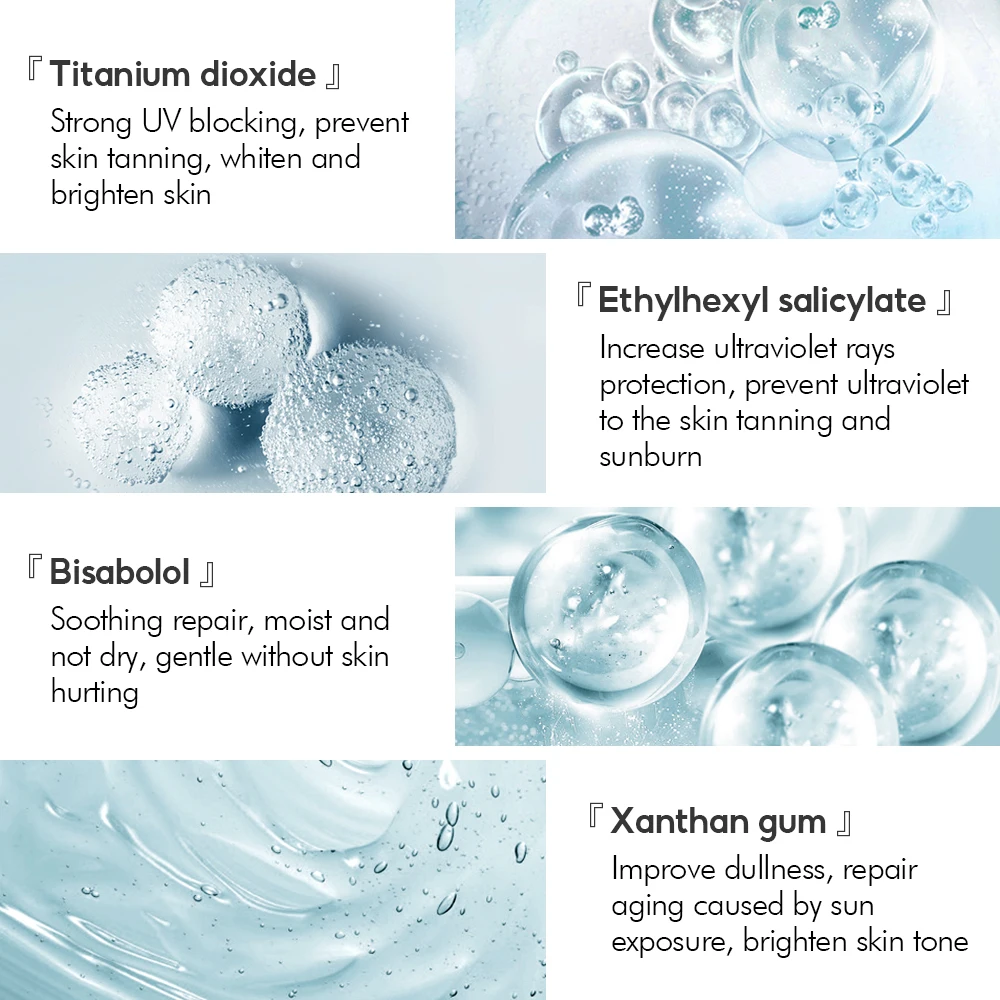 VIBRANT GLAMOUR Sunscrean Cream SPF50+ Anti-Aging Uv Whitening Brighten Moisturizing Body Protection Skin Repair Care 50g |