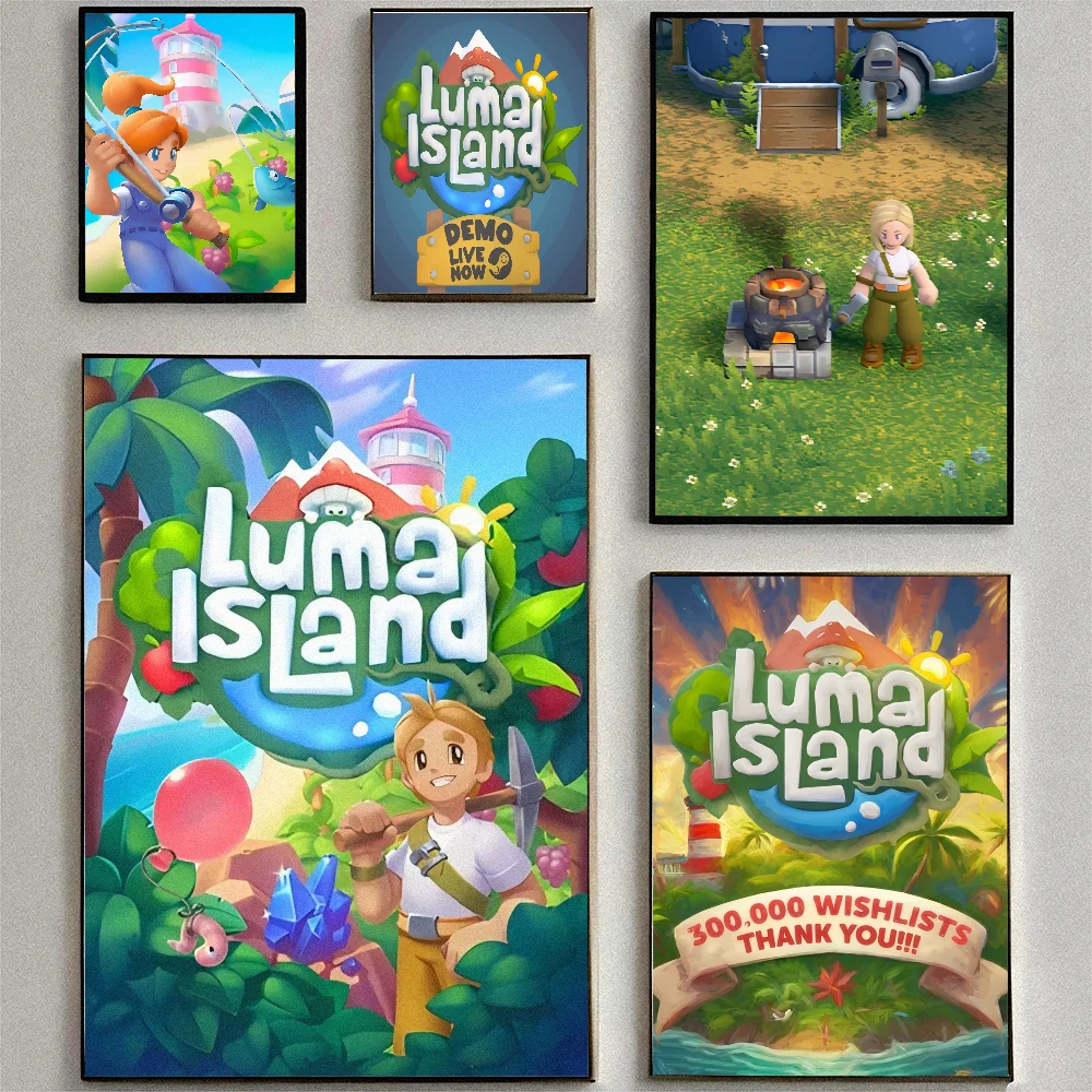 Game L-Luma Island Poster Wall Art Home Decor Room Digital Painting Living Restaurant Kitchen