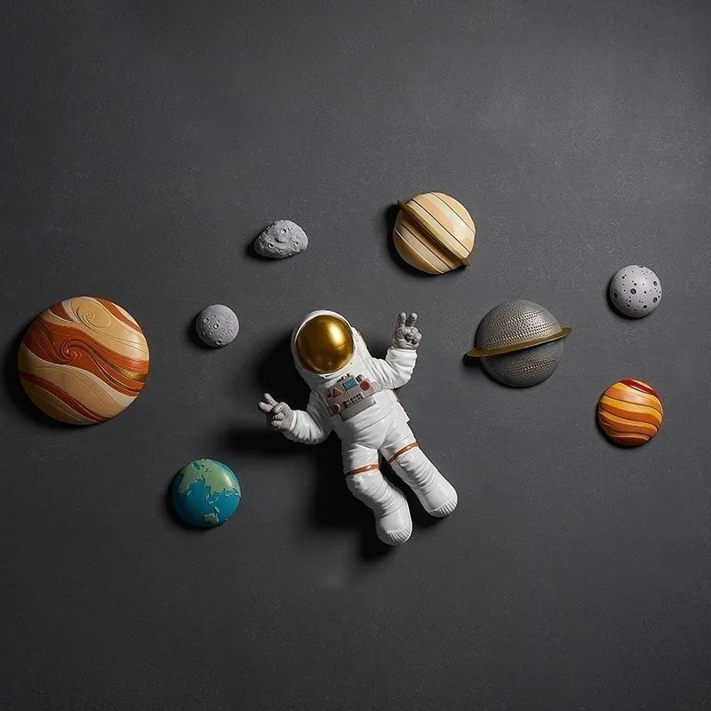 Современная Планета Астронавт Смола Настенная Роспись Аксессуары Домашняя
