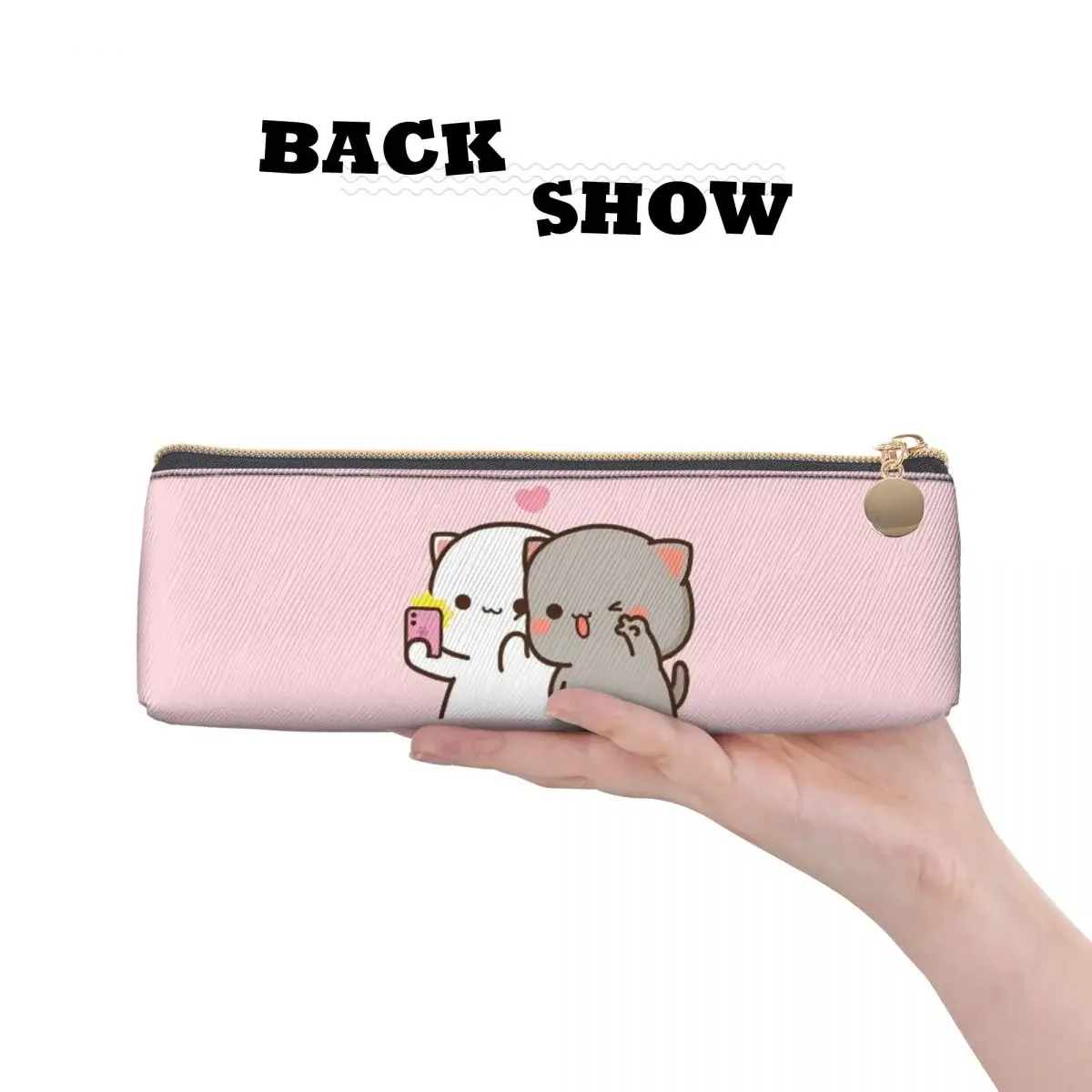 Персиковый карандаш с котом Mochi ручная работа манга кавайные девушки и мальчики