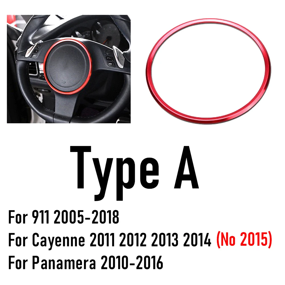 

Декоративное кольцо на руль автомобиля, стикер, Стайлинг для Porsche Cayenne Macan Panamera 718 911, аксессуары типа A