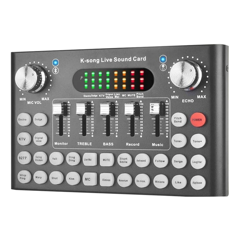 

Sound Card Audio USB External Sound Card Webcast Personal Live Broadcast For Phone Computer Studio Record