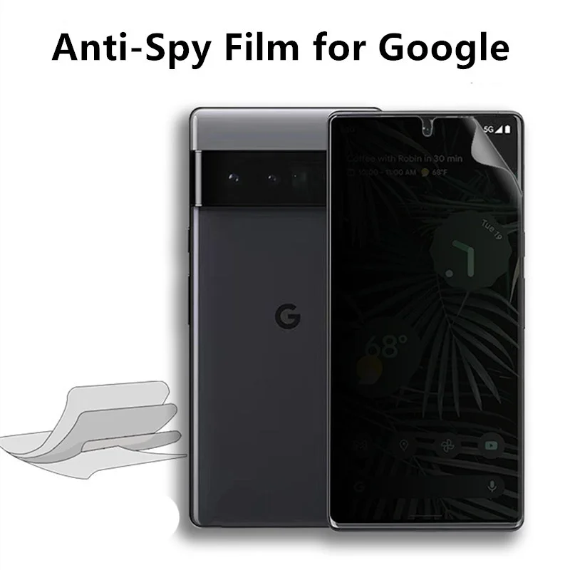 

Матовая HD Прозрачная противошпионская Гидрогелевая мягкая пленка для Google Pixel 7 Pro 6 6A Противоударная защита для экрана конфиденциальности бе...