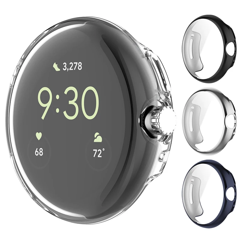 

Soft full cover protective shell For Google Pixel Watch Clear TPU Case Transparent protective cases for Pixel Watch Accessories