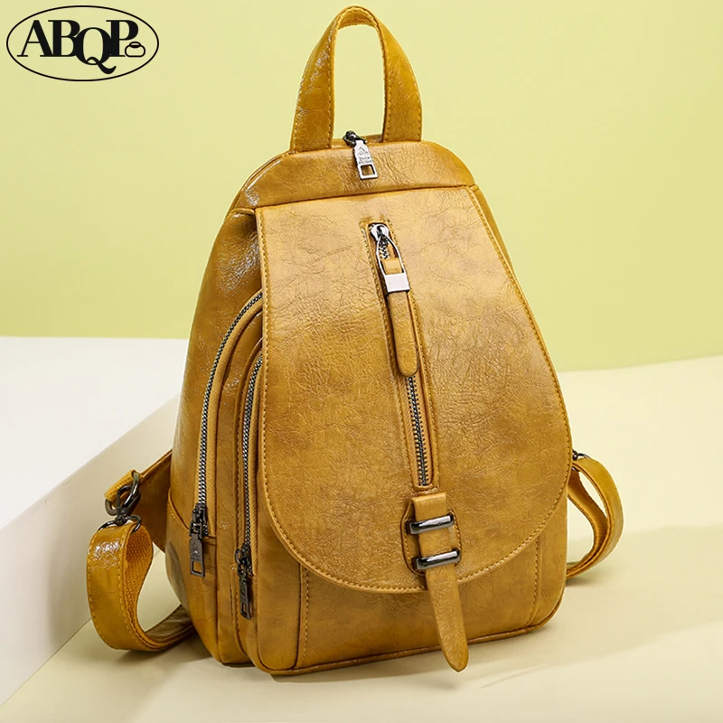 

Новинка 2022, женский рюкзак высокого качества, рюкзак из масляной вощеной кожи, нагрудная сумка, модный дорожный рюкзак, Повседневная сумка, ...