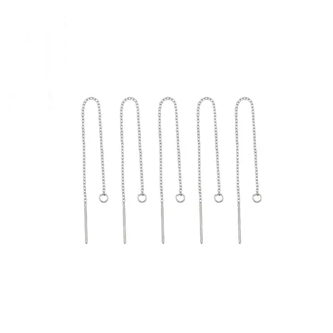 10 шт. нитевдевателей для сережек из нержавеющей стали золото/родий 60/80/100 мм