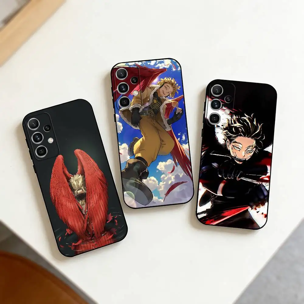 Фото Чехол для телефона My Hero Academia Hawks Tokoyami для Samsung S25, S24, S21, S22, S23, S30, Ultra, S20, Plus, Fe, Note, 10, 9, 5G, черный №1