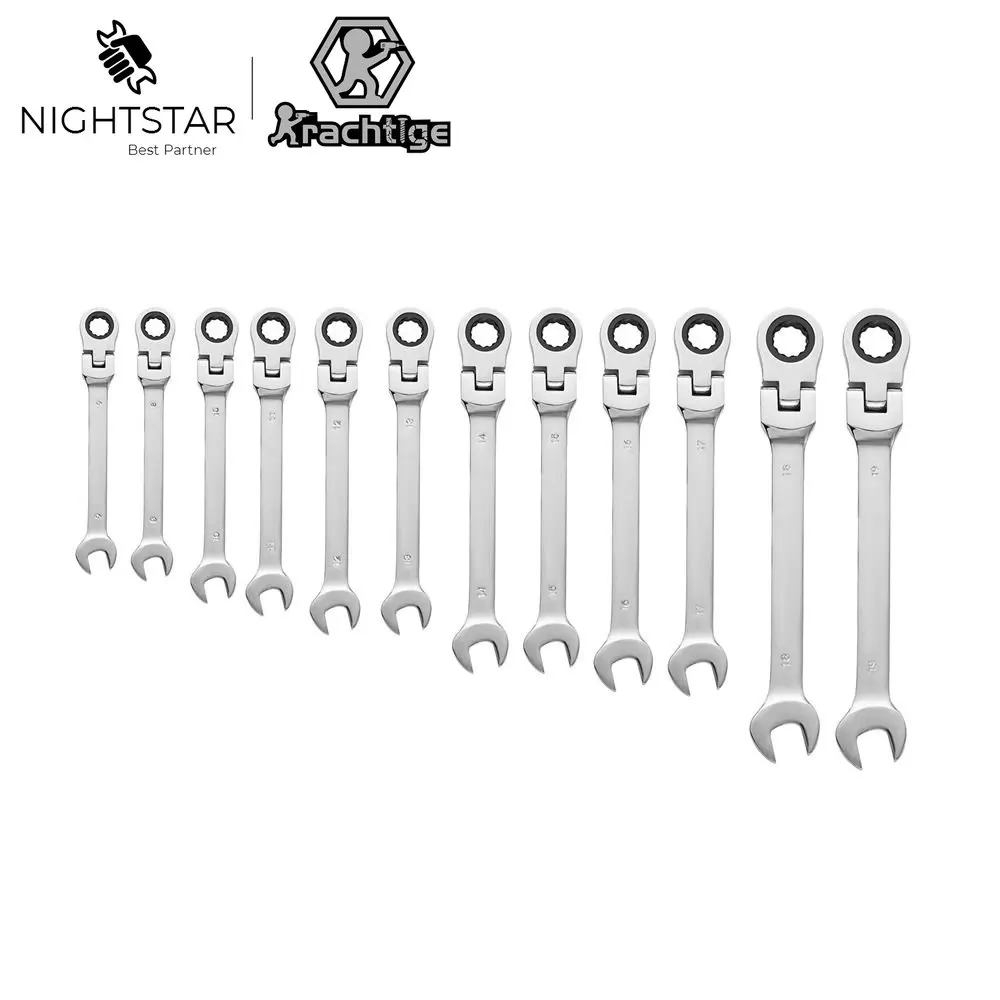 6 мм, 8 мм, 9 мм, 10 мм, 11 мм, 12 мм, Реверсивный Трещоточный ключ, Трещоточный ключ, гайка, инструмент, 1 шт.