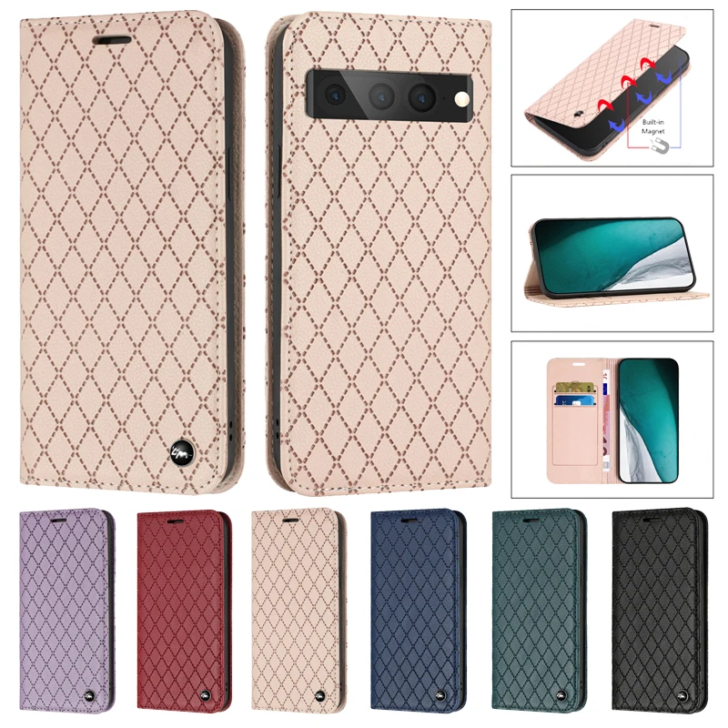 

Etui on For Google Pixel 7 Pro Embossing Phone Protect Case For Google Pixel7 Pro 7Pro Coque Leather Case Wallet Cover