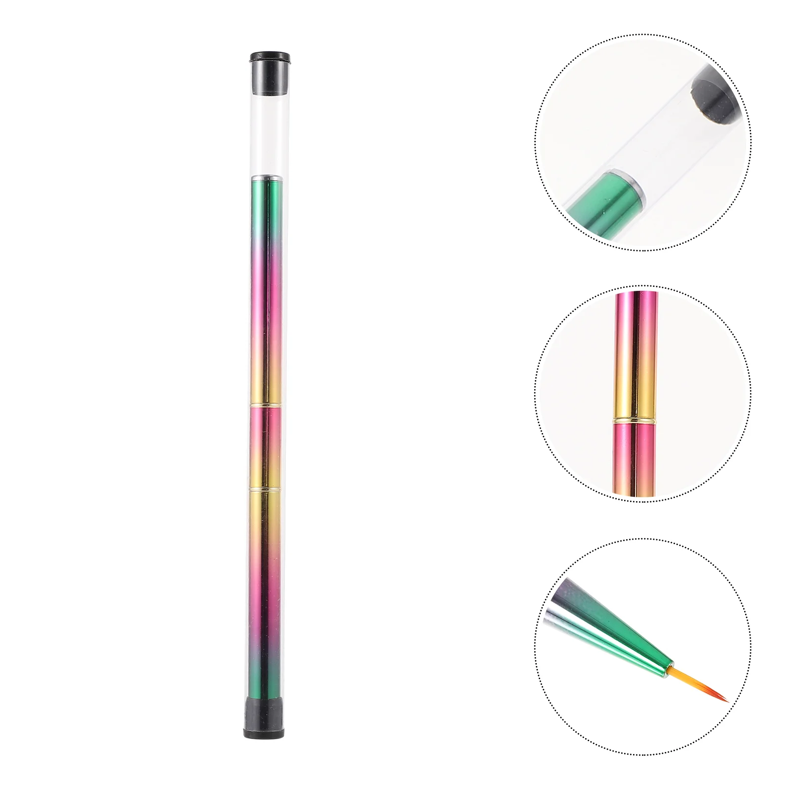 

1pc Manicure Pen Nail Art Drawing Pen Carving Plotting Brush Tool (Colorful)