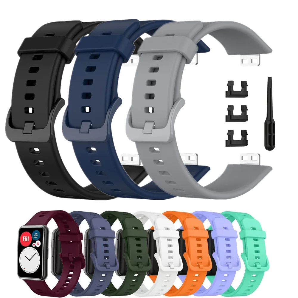 Силиконовый ремешок для смарт-часов Huawei сменный спортивный браслет с