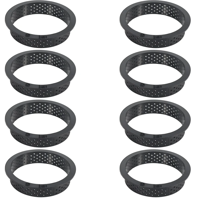 

Round Shape Bakeware Diy Decorating Tool,Cake Mold French Dessert Decorating Bakeware Mousse Circle Non Stick Perforated Ring 8P