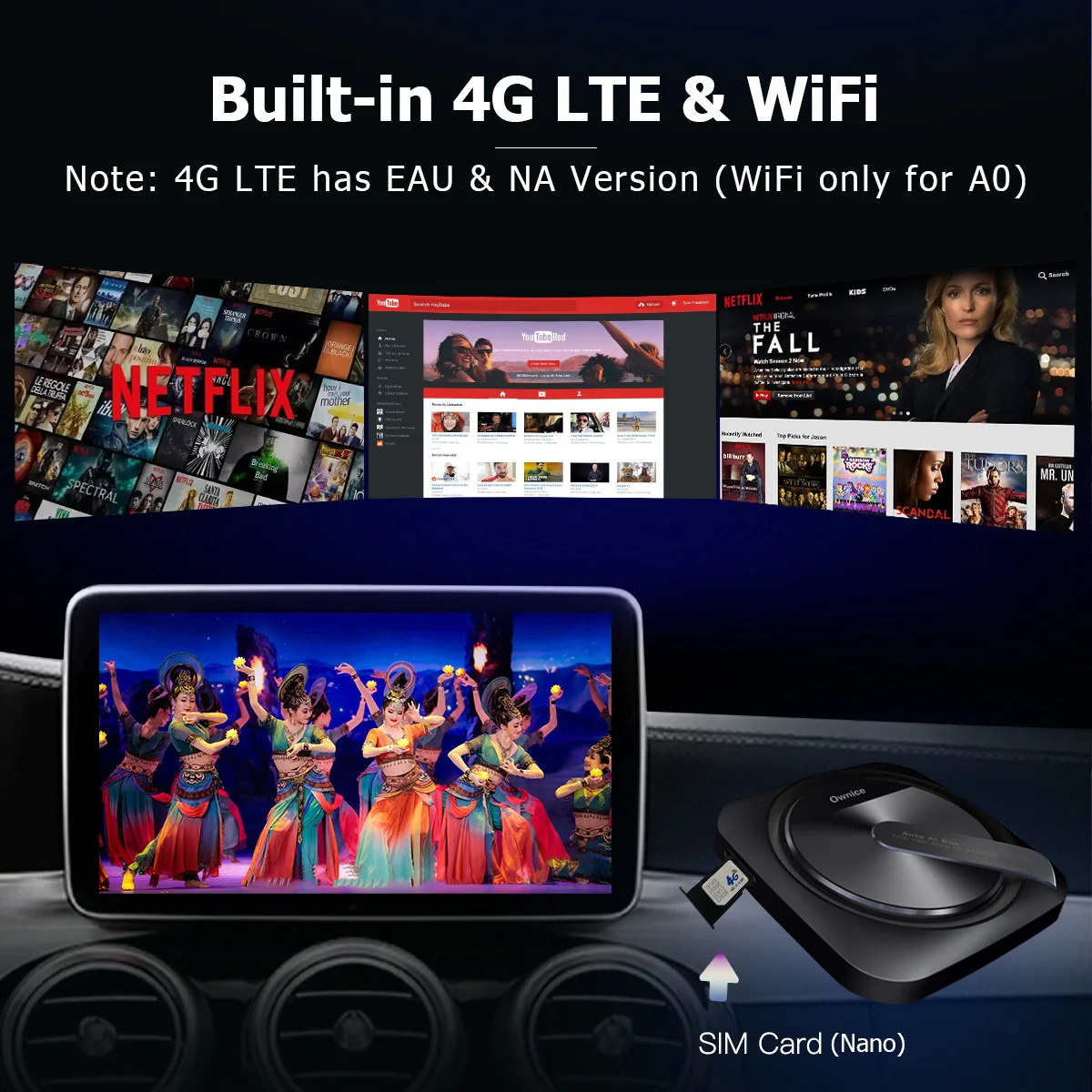 

Ownice A1 Wireless Carplay AI Box for iPhone Streaming Box for Car Android 11 iptv for Spotify MINI Kia VW Peugeot Toyota Mazda