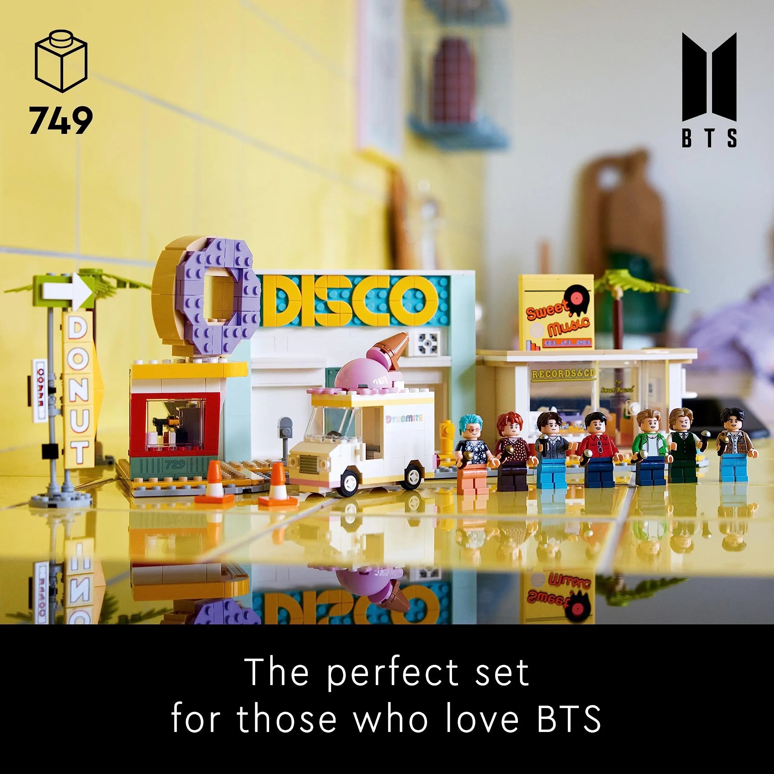 Фото LEGO Ideas BTS Dynamite 21339 Модельный комплект с 7 минифигурками знаменитой группы K-pop, RM, Jin, SUGA, j-Hope, Jimin, V Jung Kook №3
