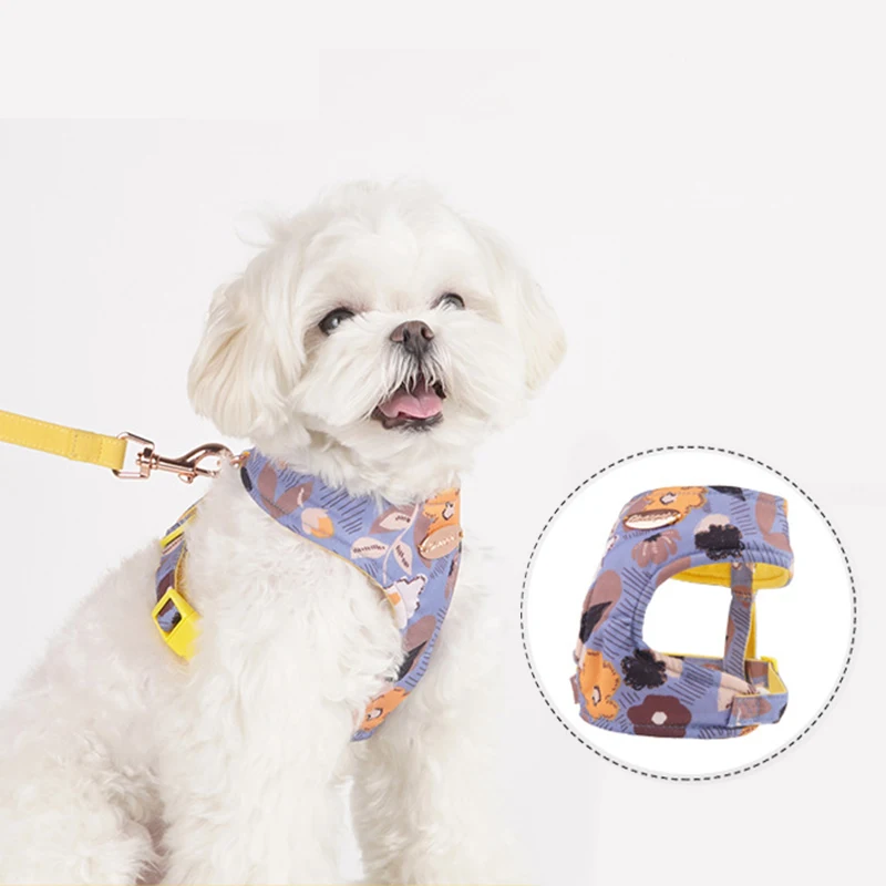 

2022 Pet Floral Chest Strap Leash Cat Dog Cute Chest Strap Comfortable Breathable Anti-Breakaway Puppy Supplies Correa Perro