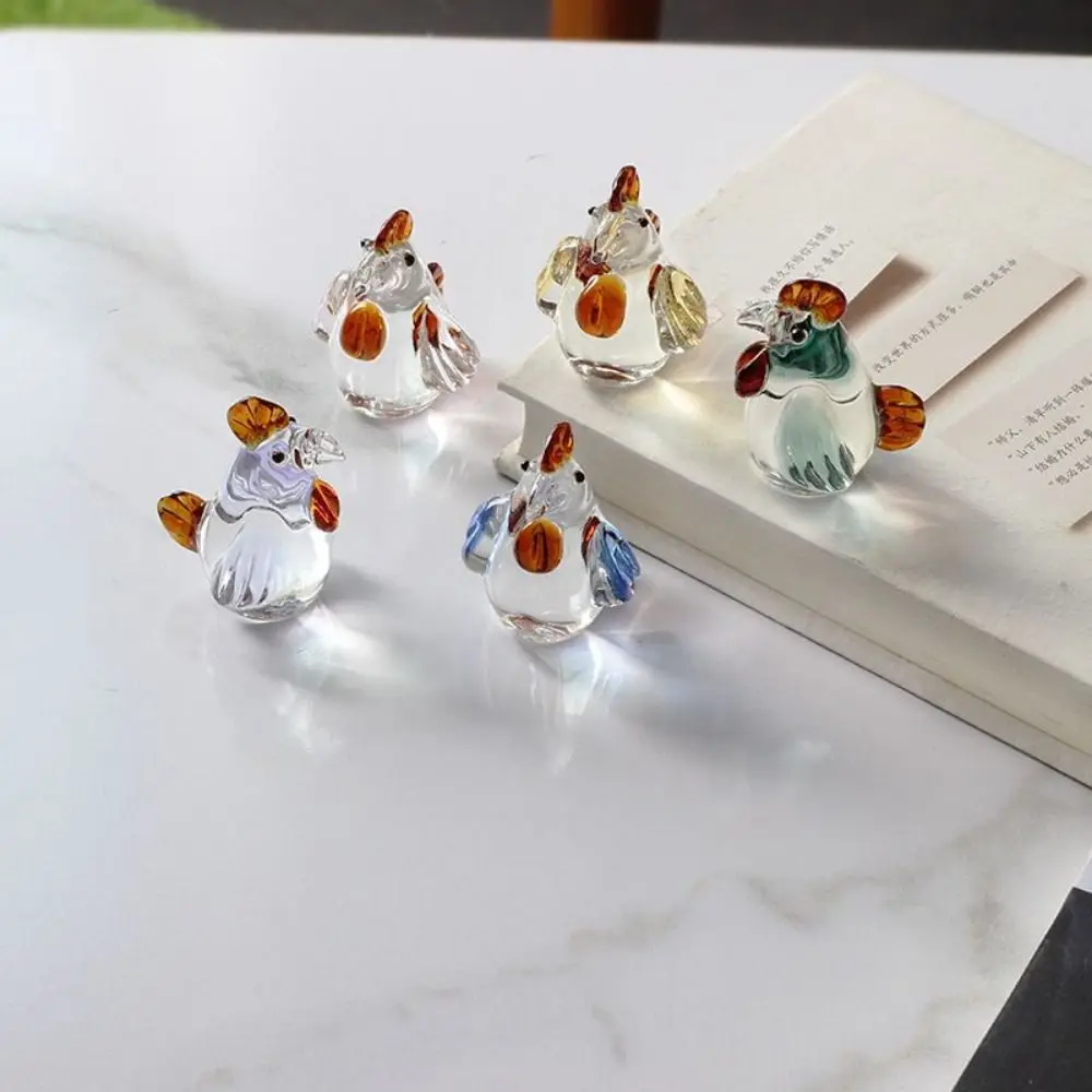 Мини глянцевое Хрустальное украшение петух милая фигурка курицы из мультфильма