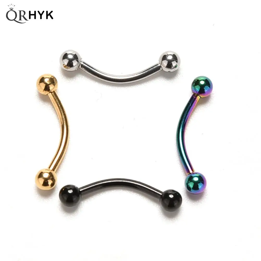 

1pcs Rainbow 16G Cool Punk Stainless Steel Women Ball Top Lippy Loop Lip Monroe Labret Ring Jewelry Fashion Body Piercing Rings